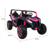 Buggy ATV Racing dla 2 dzieci Różowy + Napęd 4x4 + Pilot + Wolny Start + MP3 LED
